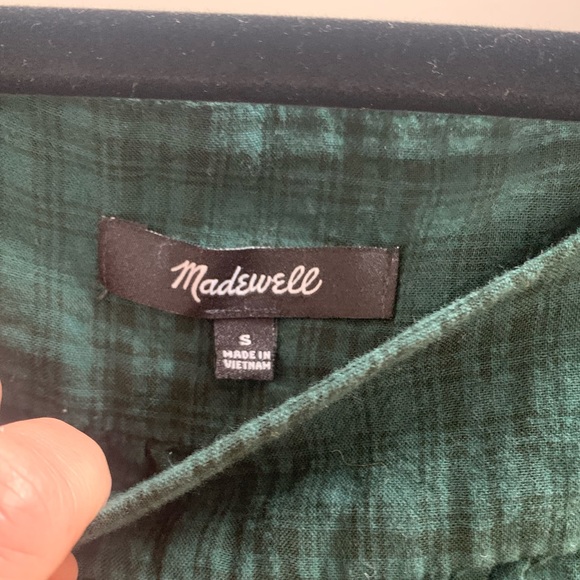 Plaid Square-Neck Peasant Top - Picture 4 of 5